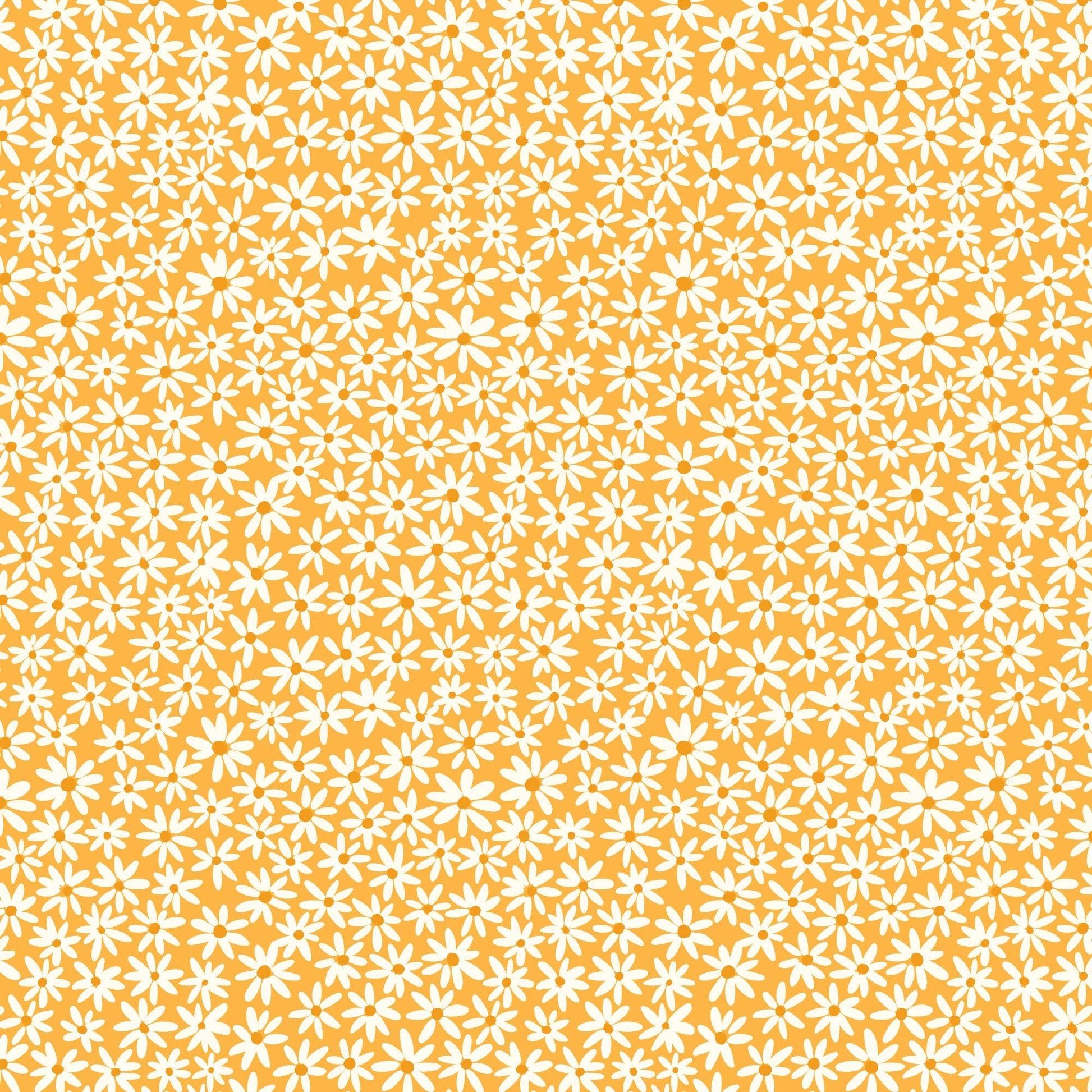 Tiny Daisies - Yellow - Bohemian Paradise - Maria Galybina - Cloud 9 Fabrics - Poplin - Simplifi Fabric