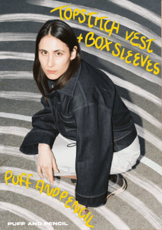 Topstitch Vest + Box Sleeves - Paper Sewing Pattern - Puff And Pencil - Simplifi Fabric