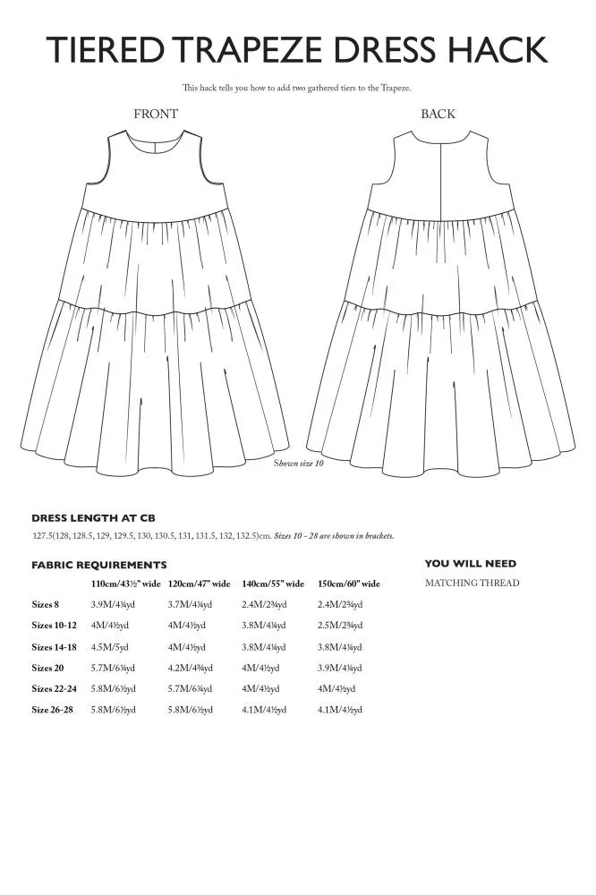 Trapeze Pattern Additions PDF Pattern - Merchant & Mills - Simplifi Fabric