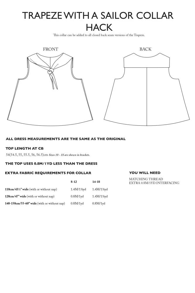 Trapeze Pattern Additions PDF Pattern - Merchant & Mills - Simplifi Fabric