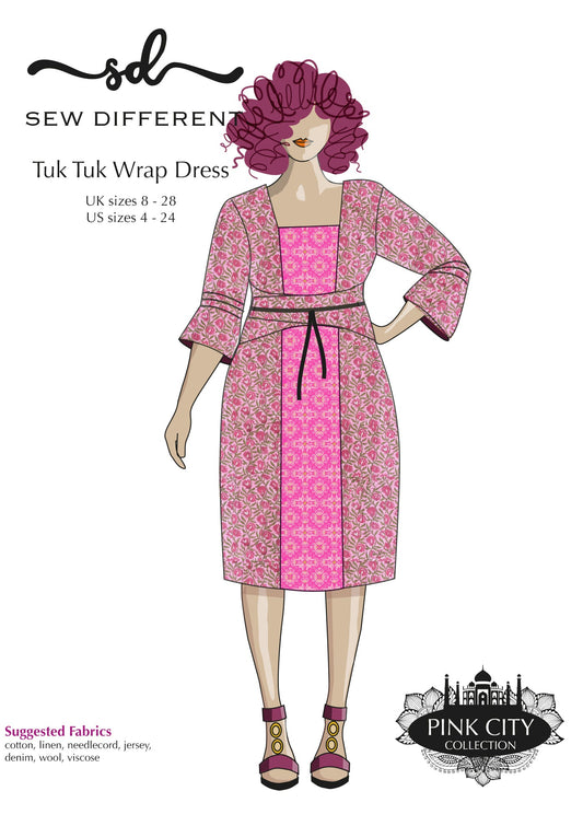 Tuk Tuk Wrap Dress - Paper Sewing Pattern - Sew Different - Simplifi Fabric