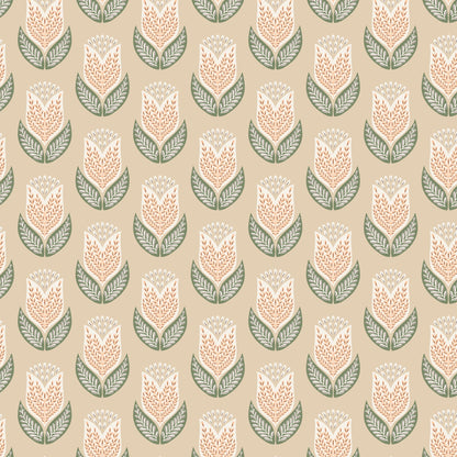 Tulips - Tan - Honey Garden - Juliana Tipton - Cloud 9 Fabrics - Poplin - Simplifi Fabric