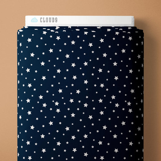 Under The Same Stars - Navy - Backwoods and Boots - Softly Studio - Cloud 9 Fabrics - Poplin - Simplifi Fabric