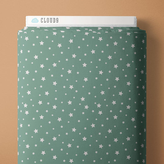 Under The Same Stars - Turquoise - Backwoods and Boots - Softly Studio - Cloud 9 Fabrics - Poplin - Simplifi Fabric