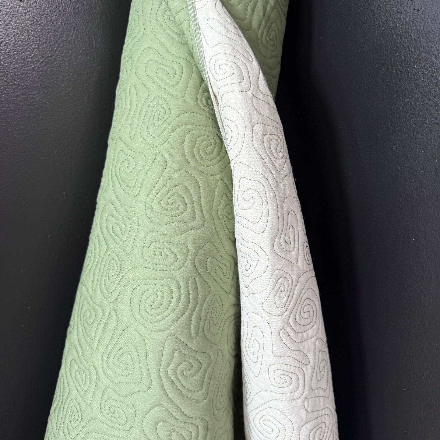 Uzumaki Stitch Quilted - Japanese Import - Sage - Simplifi Fabric