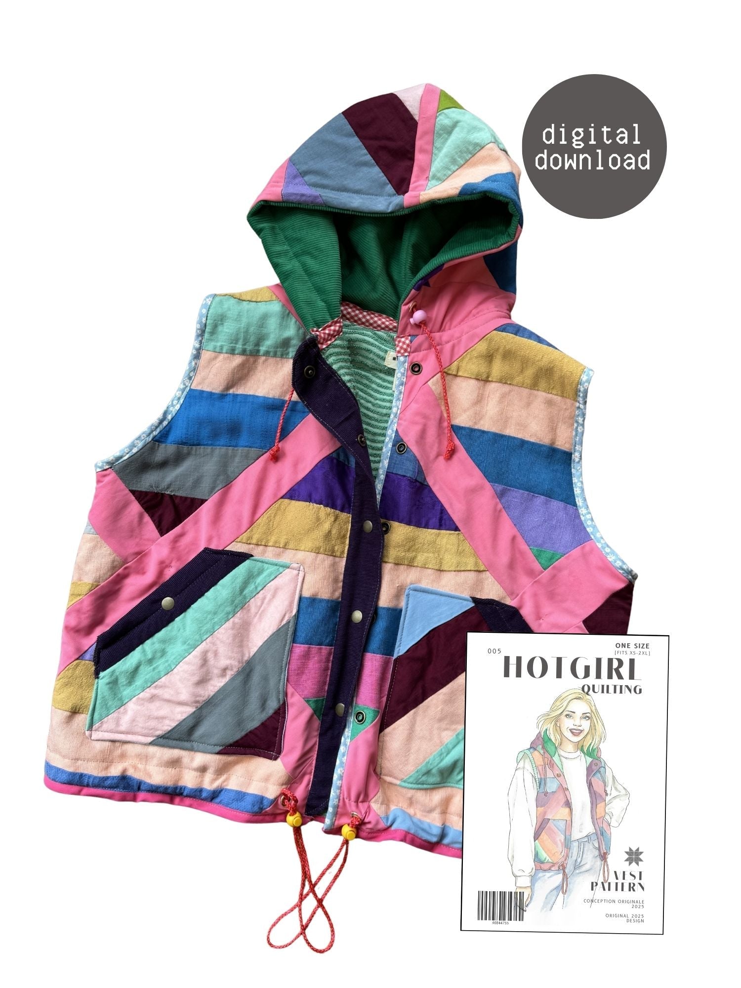 Vest - PDF Pattern - Hot Girl Quilting - Simplifi Fabric