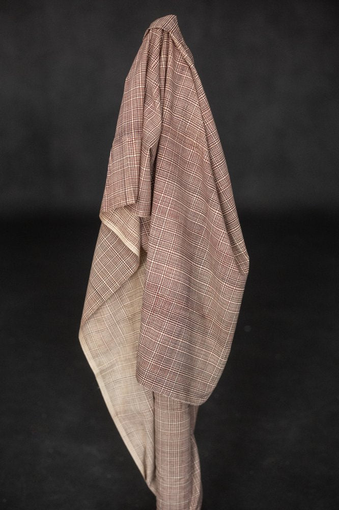 Volt Red Black Indian Block Print Cotton - Merchant & Mills - Simplifi Fabric