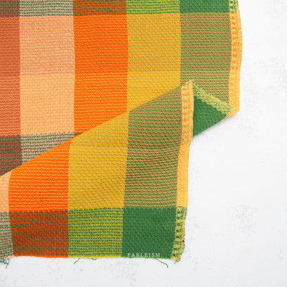 Waffle Happy Checkers - Cider - Fine & Dandy - Fableism Supply Co. - Simplifi Fabric