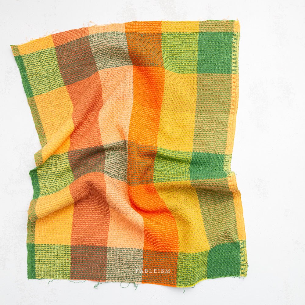 Waffle Happy Checkers - Cider - Fine & Dandy - Fableism Supply Co. - Simplifi Fabric