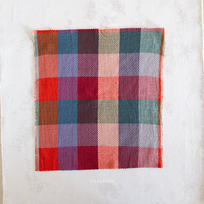 Waffle Happy Checkers - Sangria - Fine & Dandy - Fableism Supply Co. - Simplifi Fabric