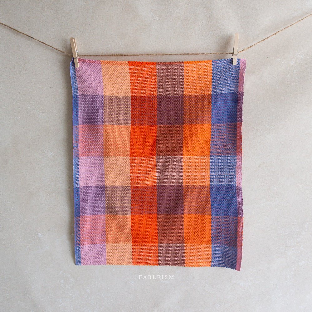 Waffle Happy Checkers - Sorbet - Fine & Dandy - Fableism Supply Co. - Simplifi Fabric