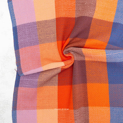 Waffle Happy Checkers - Sorbet - Fine & Dandy - Fableism Supply Co. - Simplifi Fabric