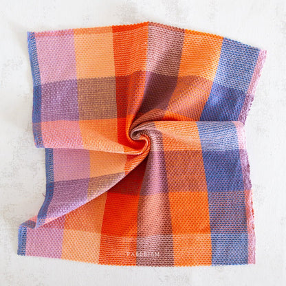 Waffle Happy Checkers - Sorbet - Fine & Dandy - Fableism Supply Co. - Simplifi Fabric