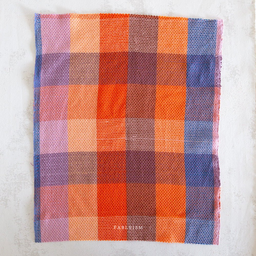 Waffle Happy Checkers - Sorbet - Fine & Dandy - Fableism Supply Co. - Simplifi Fabric
