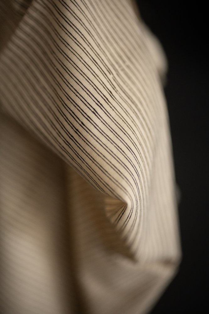 Walnut White Indian Block Print Cotton - Merchant & Mills - Simplifi Fabric