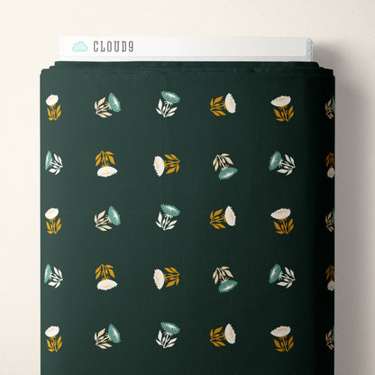 Waltz - Pine Green - Kindred Comforts - Tanya Celia - Cloud 9 Fabrics - Poplin - Simplifi Fabric