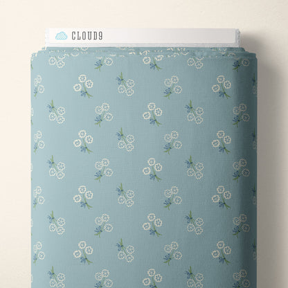 Whimsy Keepsake - Blue - Summer Garden - House Of Haricot - Cloud 9 Fabrics - Poplin - Simplifi Fabric