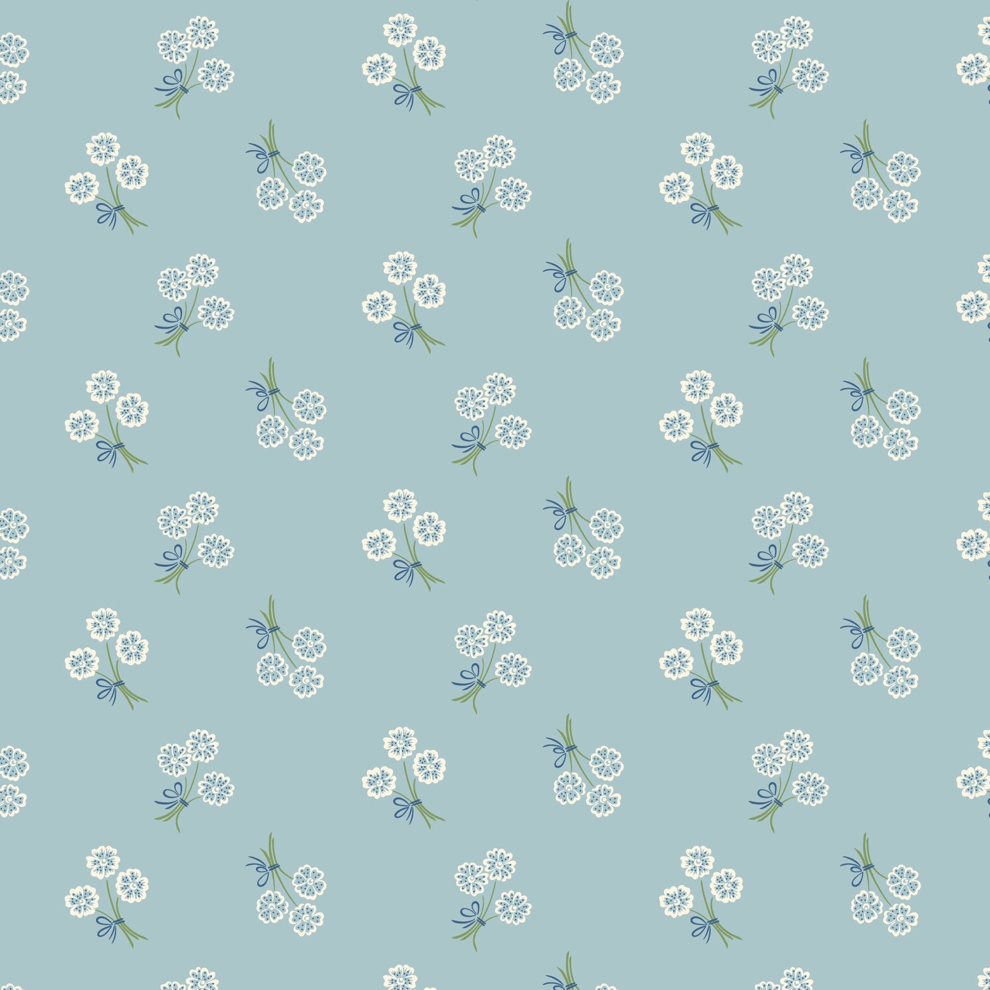 Whimsy Keepsake - Blue - Summer Garden - House Of Haricot - Cloud 9 Fabrics - Poplin - Simplifi Fabric