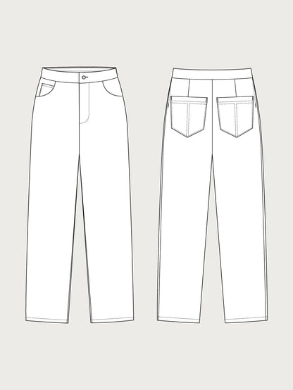 Wide - Leg Jeans Unisex Pattern - The Assembly Line - Simplifi Fabric