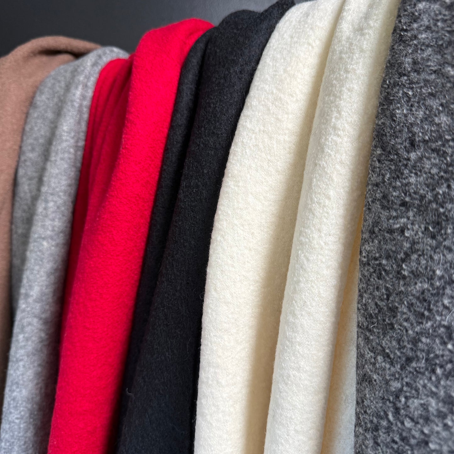 Italian Boiled Wool - Charcoal Heather