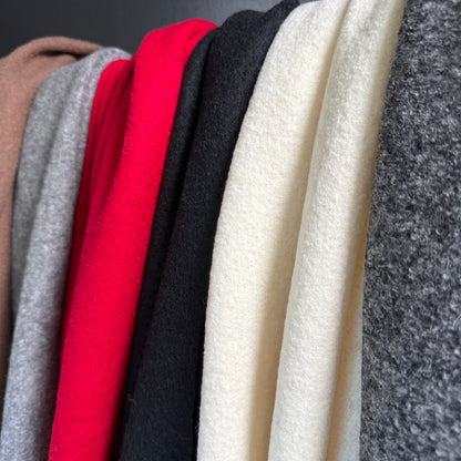 Italian Boiled Wool - Charcoal Heather