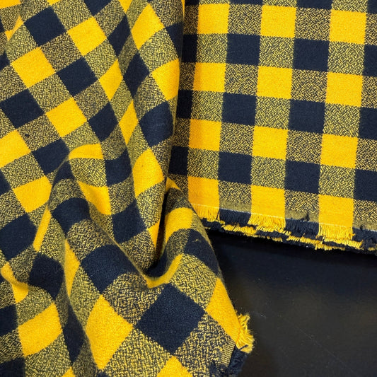 Yellow Lumberjack Flannel - Deadstock - Simplifi Fabric