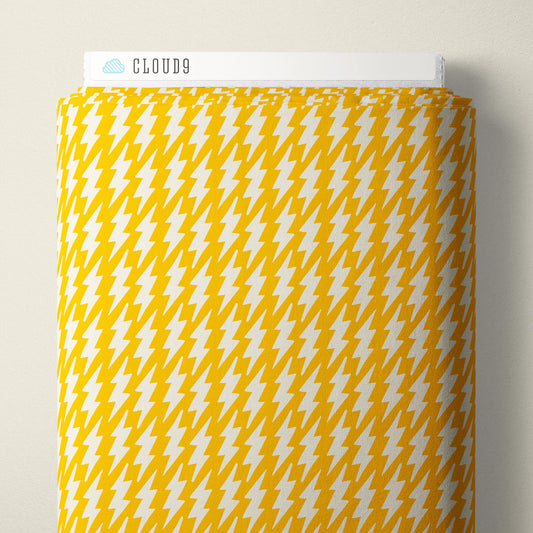 Zeus Power Grid - Yellow - The Iliad - Aidi Riera - Cloud 9 Fabrics - Poplin - Simplifi Fabric