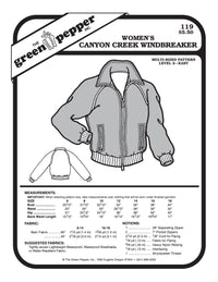 Women’s Canyon Creek Jacket Pattern - 119 - The Green Pepper Patterns