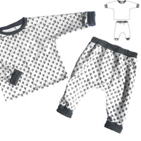 Cordoba Jogging or Pyjama Set Sewing Pattern - Baby Boy & Girl 1M/4Y - Ikatee