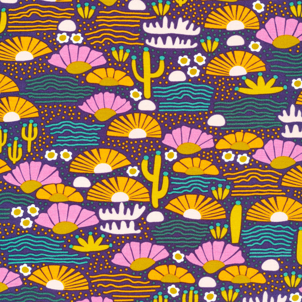 Desert Flower - Stardust - Elizabeth Olwen - Cloud 9 Fabrics - Poplin