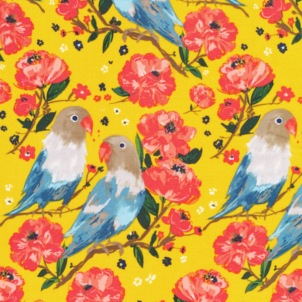 Love Birds - Sweet Beauties - Alison Janssen - Cloud9 Fabrics - Matte Laminate