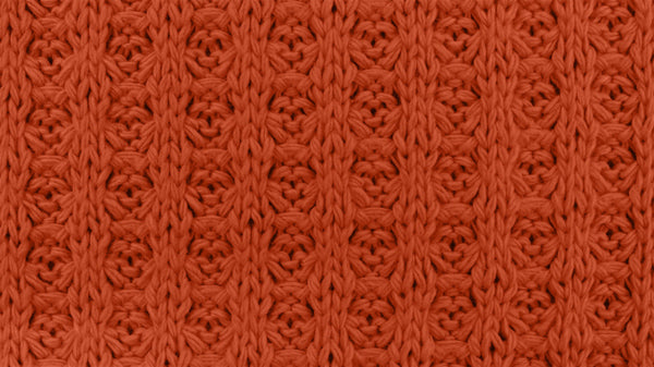 Cotton Waffle Sweater Knit - Brick Red