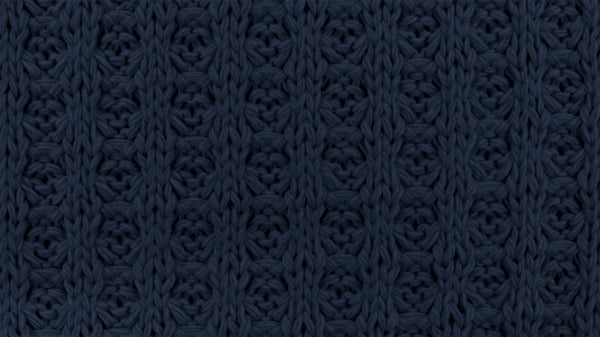 Cotton Waffle Sweater Knit - Navy