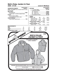 Kid’s Polar Jacket & Vest - 509 - The Green Pepper Patterns