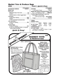 Market Tote & Produce Bag Pattern - 546 - The Green Pepper Patterns