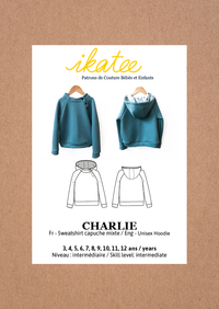 Charlie Hoodie Sewing Pattern - Kids 3/12Y - Ikatee