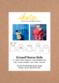 Grand'Ourse Cardigan & Jacket Sewing Pattern - Kids 3/12Y - Ikatee