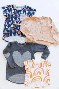 Mini Briar Sweater and T-shirt - 2-12 Yrs - Megan Nielsen Patterns - Sewing Pattern