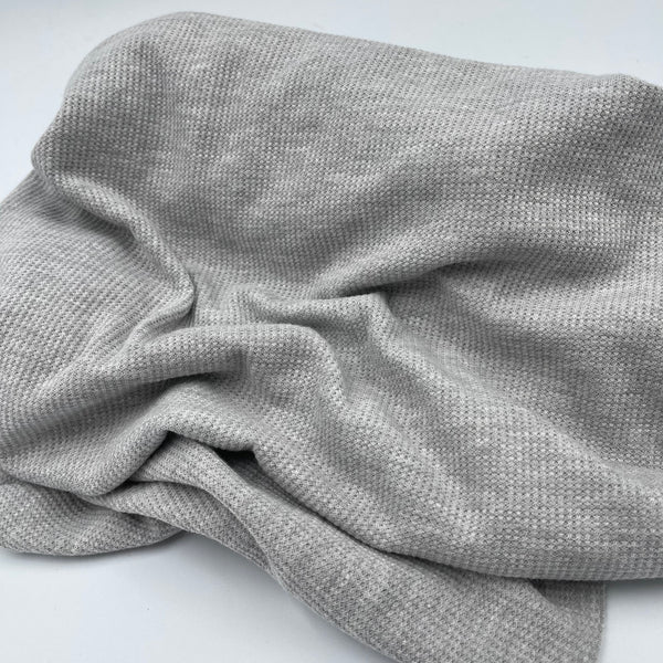 Organic Cotton Waffle / Thermal 200gsm - Concrete
