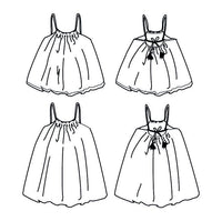 Majorque Top or Dress Sewing Pattern - Girl 3/12Y - Ikatee