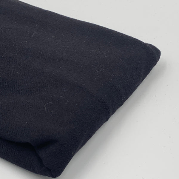 Lightweight Organic Cotton Spandex Long Staple Jersey - Grown & Made in USA - Black