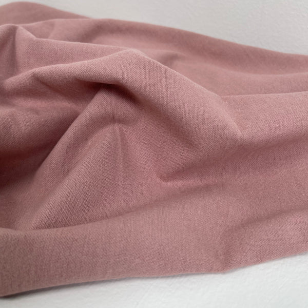 Organic Cotton Flannel 155gsm - Dusty Rose
