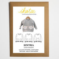 Sintra Sweatshirt Sewing Pattern- Baby 6M/4Y - Ikatee